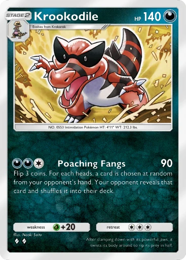 crocodile pokemon card Krookodile | Pokémon Cards and Details