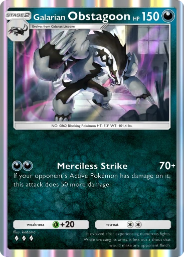 obstagoon pokemon card PSA 10 Chinese Galarian Gold Shiny (Graded Card)  Phurion Pokmon Hit Points160 HP Form Galarian Obstagoon 245/217 Illustration Rare