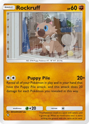 rockruff pokemon card Rockruff 86/198