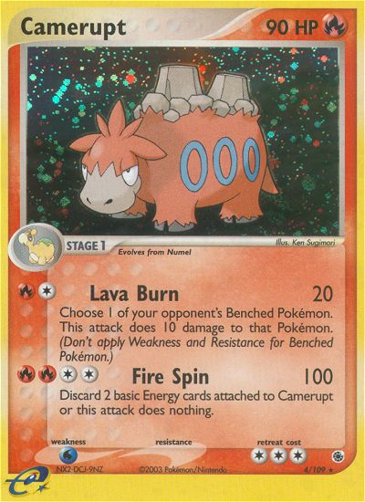 pokemon camerupt card Camerupt 013/055 main image 0