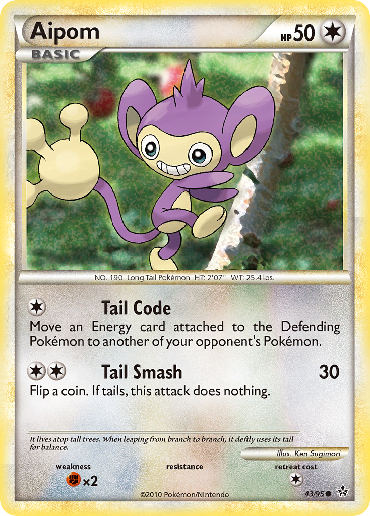 pokemon card aipom Pokmon AR SV4M 075/066 Japanese  Hikaru RarityIllustration Rare Hit Points60 HP Colorless Filch Draw a card. Aipom (67/147) [Aquapolis]
