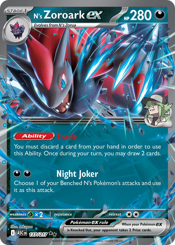 N's Zoroark ex #137/217 Ascended Heroes | pkmn.gg