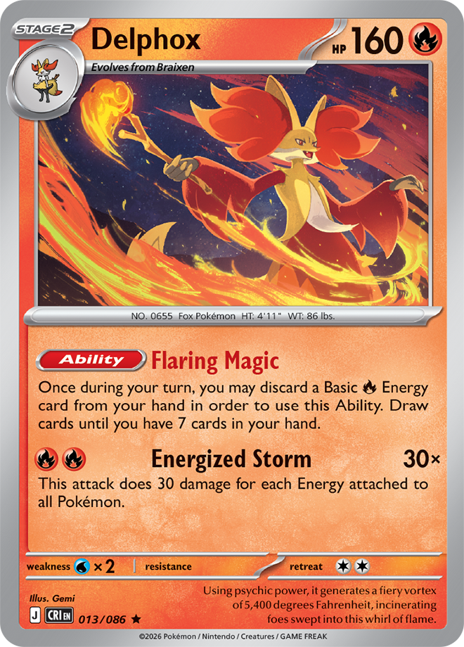 Delphox #013/086 Chaos Rising | pkmn.gg