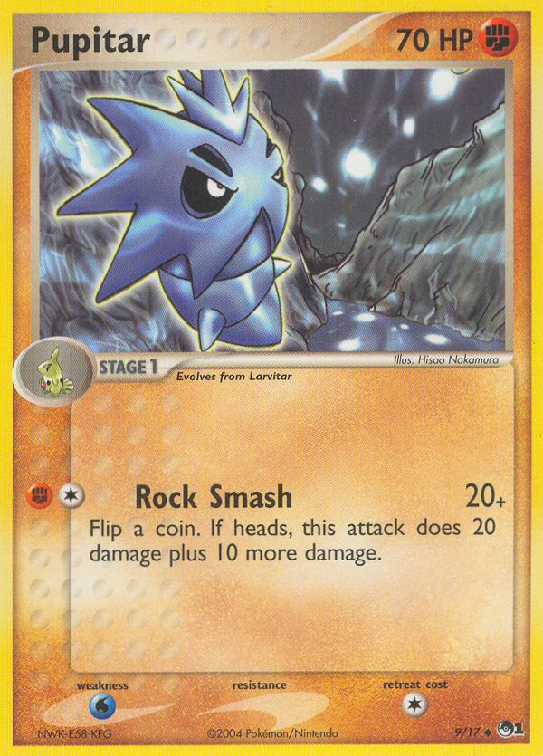 pokemon pupitar card 2006 Pokemon Ex Dragon Frontiers 59 Pupitar - PSA 9
