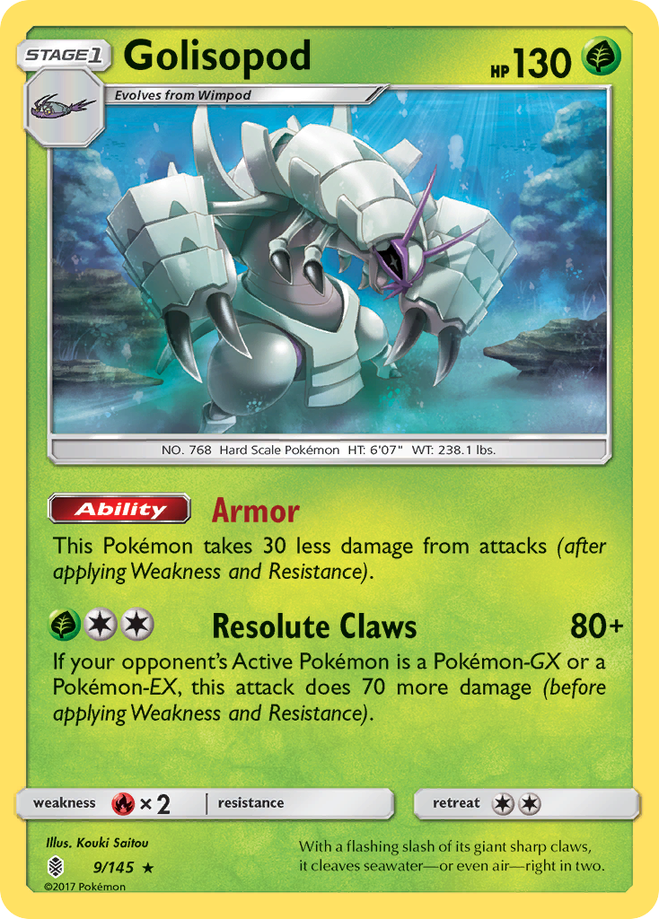 golisopod pokemon card value 026/078 - Go - Foil - Evolution Lot Paradox Rift Singles Golisopod (Celestial Guardians #22/239, 3-Diamonds)