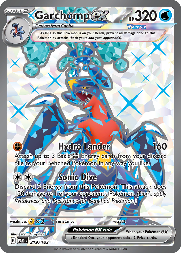 Garchomp ex #219/182 Paradox Rift | pkmn.gg