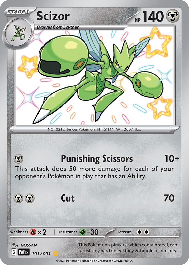 ポケモン Scizor #191/91 Paldean Fates | pkmn.gg