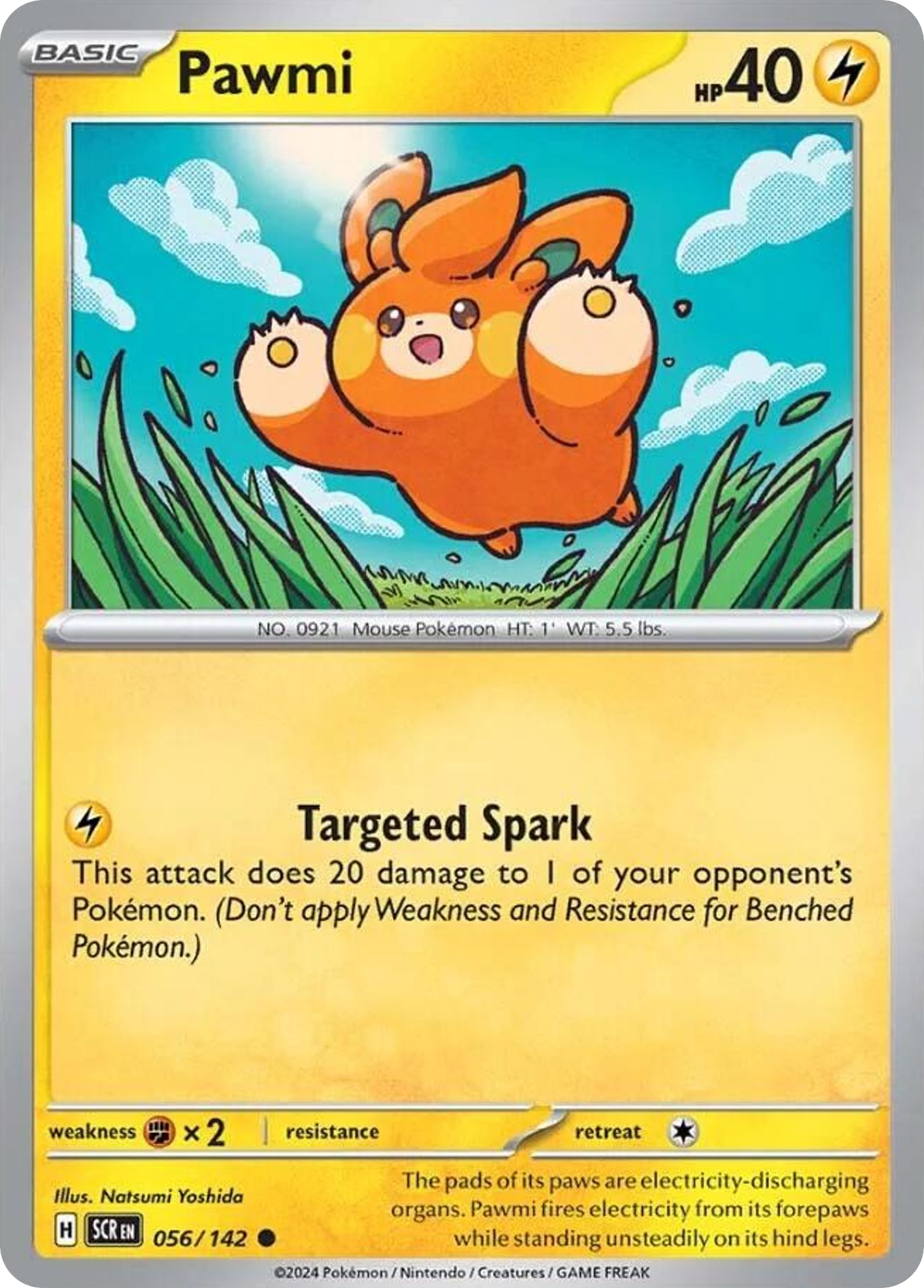 pawmi pokemon card 226/091 / Illustration Rare Card Type / HP / Stage SV4a] Pawmi 247/190S
