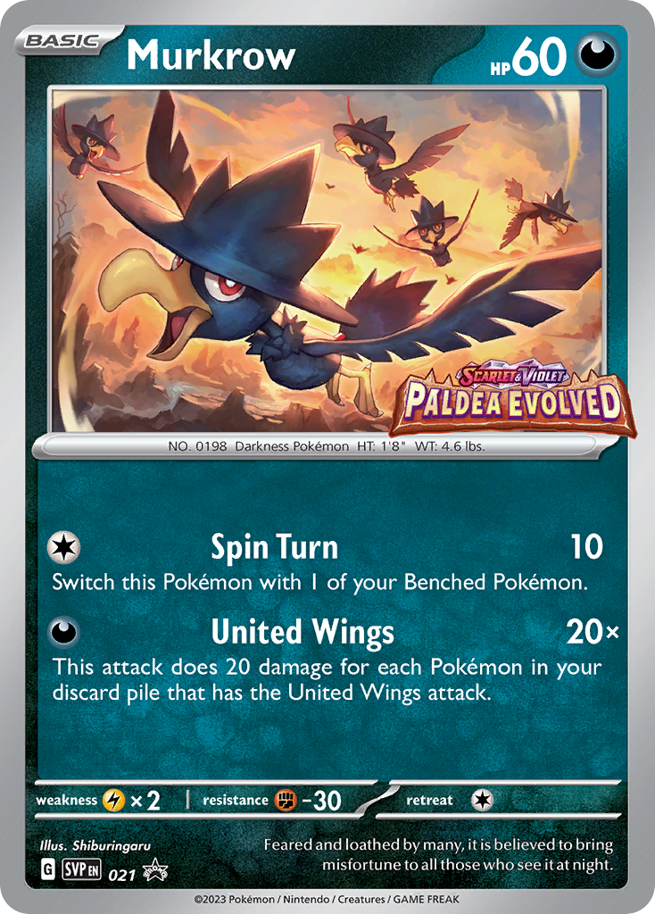 murkrow pokemon card Pokemon Card Japanese Team Rocket's Murkrow 071/098 sv10 U TCG
