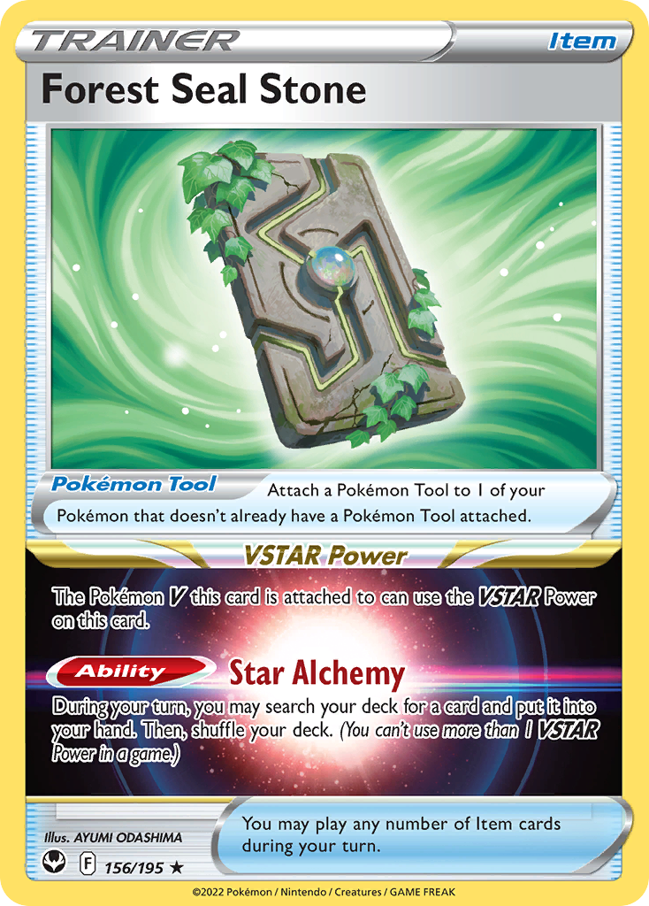 Forest Seal Stone #156/195 Silver Tempest | pkmn.gg