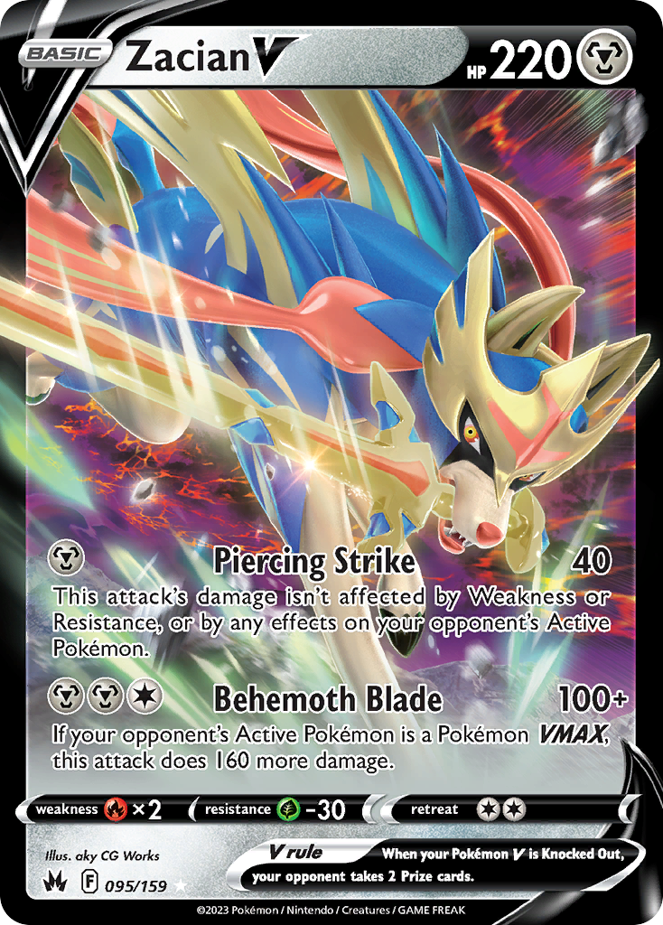 Zacian V #095/159 Crown Zenith | pkmn.gg