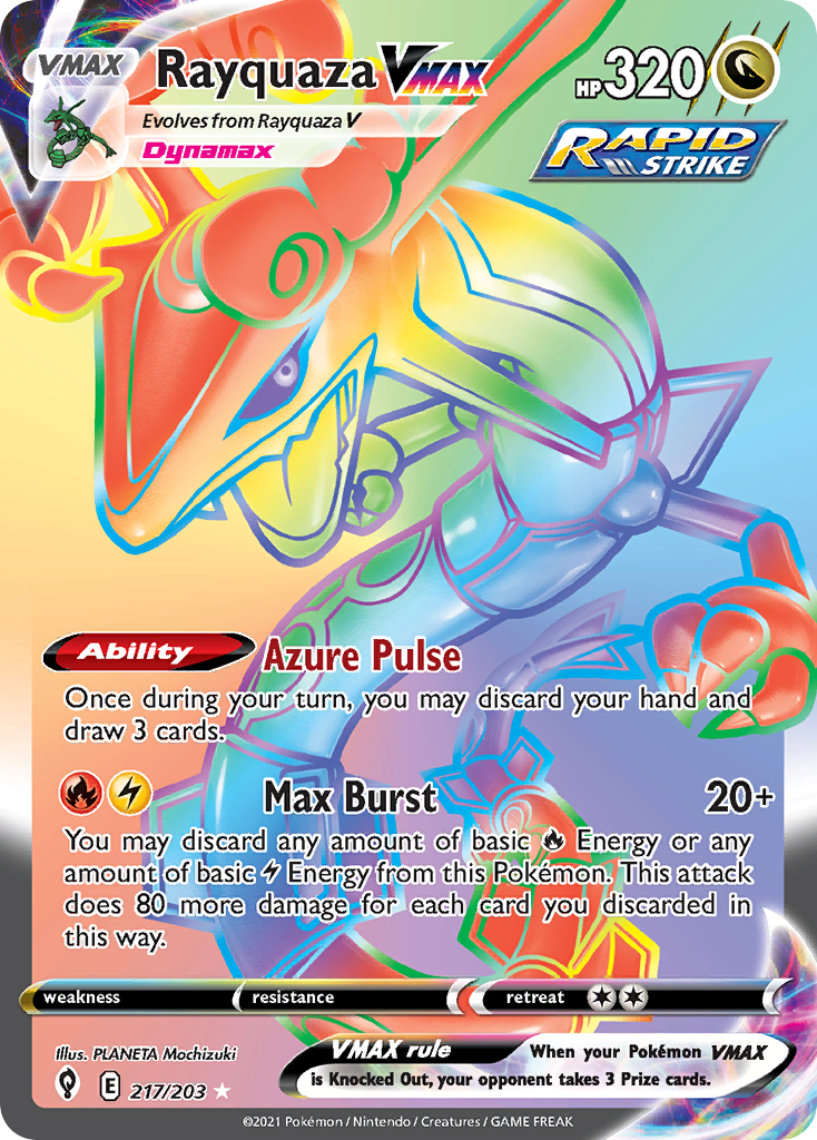 Rayquaza VMAX #217/203 Evolving Skies | pkmn.gg