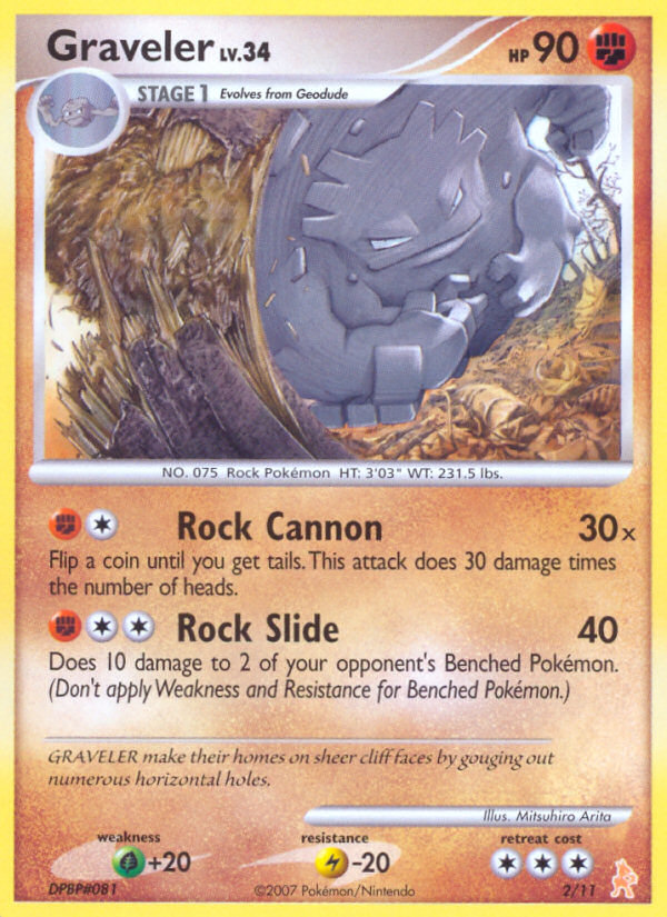 pokemon graveler card Vintage Uncommon