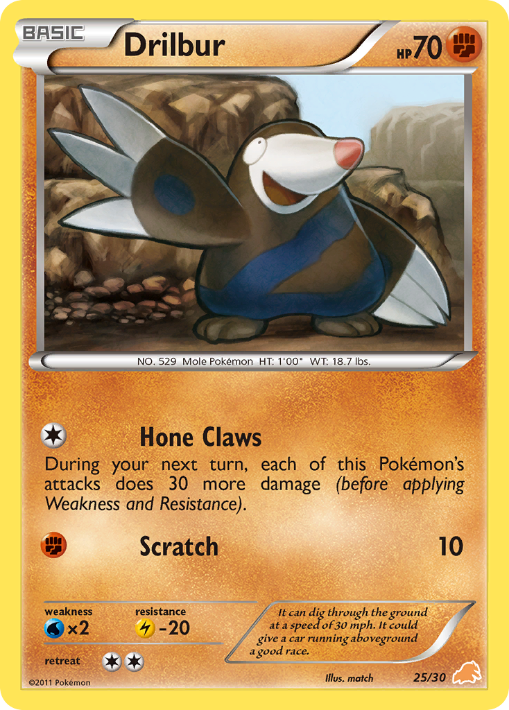 drilbur pokemon card - 091/185 - Vivid Voltage RarityCommon Hit Points70 HP Colorless Rising Lunge (10+) Flip a coin Pokemon TCG - SV8a -