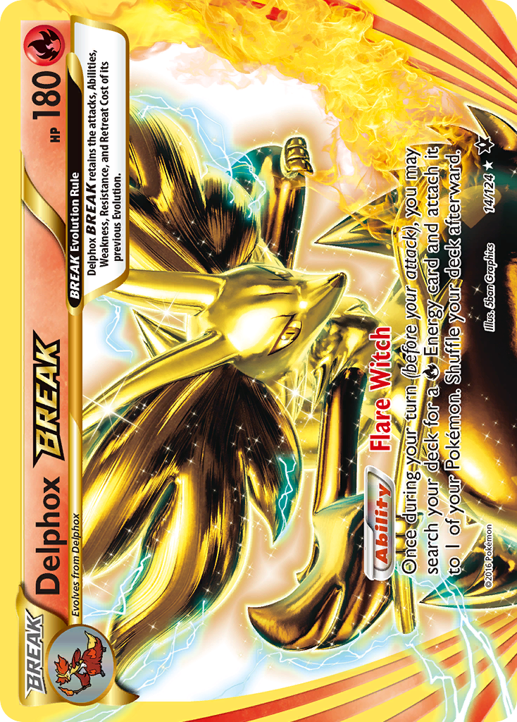 pokemon card delphox V 027/196 Lost Origin Fire Colorless Flare Parade (60×) This attack does 60 damage for each Serena card in your discard pile Get Ho‑Oh, Keldeo, and Delphox