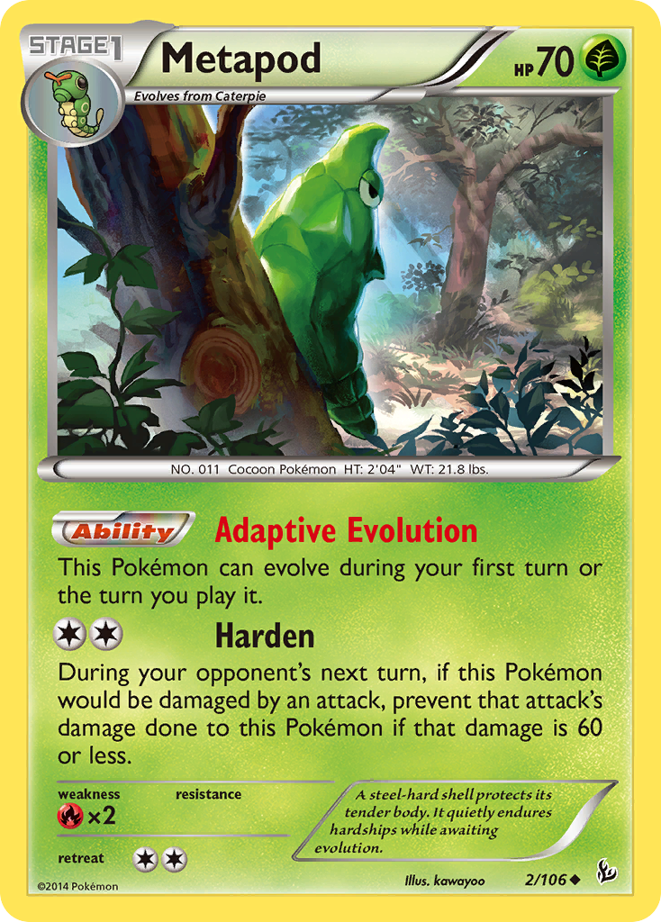 metapod pokemon card 1st Edition Shadowless 54/102 Base Set Fusion Strike Singles Metapod 42/75 - NM -